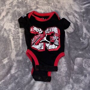 Jordan Black and Red Graphic Bodysuit